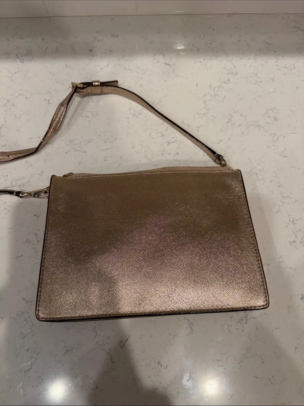 Metallic Rose Gold Crossbody Glam Classic Chic Bag by Kate Spade - Picture 7 of 14